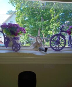 Louis Garden Nostalgic Bicycle Artificial Flower Decor Plant Stand (Purple) Purple 25 C14R8AKcIAS