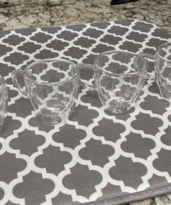 Eparé Glass Espresso Cups - Set of 4 Double Walled Espresso Cups with Handle - 2 oz Single Shot Latte Glasses Cup - Clear Double Insulated Coffee or Cappuccino Mug 27 C14byMSCqPS