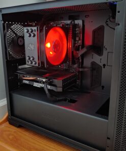 Cooler Master Hyper 212 RGB Black Edition CPU Air Cooler, SF120R RGB Fan, 4 CD 2.0 Heatpipes, Anodized Gun-Metal Black, Brushed Nickel Fins, RGB Lighting for AMD Ryzen/Intel LGA1151 76 C14uCTVljsS