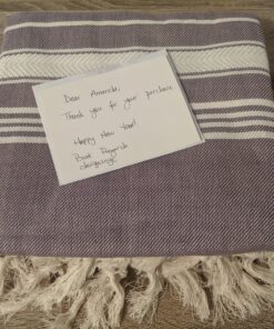 Dandelion - Basic Pattern - 100% Naturally-Dyed Cotton Turkish Towel Peshtemal - 71x39 Inches - Silver Gray 17 C15PYCft0YS
