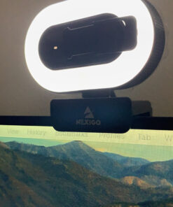 NexiGo StreamCam N930E with Software, 1080P Webcam with Ring Light and Privacy Cover, Auto-Focus, Plug and Play, Web Camera for Online Learning, Zoom Meeting Skype Teams, PC Mac Laptop Desktop Black Webcam with Light 35 C15ZPUDRjvS