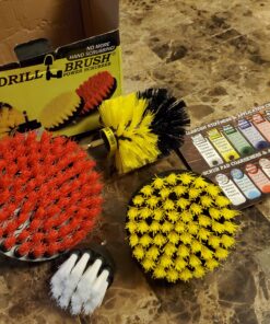 Drillbrush Drill Brush Scrub Brush Drill Attachment Kit - Drill Powered Cleaning Brush Attachments - Time Saving Cleaning Kit – Our Drill Brush Attachment kit is Great for Cleaning Tile and Grout Multicolor 42 C1650DXG4ZS