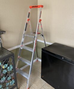 Little Giant Ladder Systems Flip N Lite 6 Foot 300 Pound Capacity Aluminum Lightweight Slim Stepladder Ladder 71 C16k2QuVGS