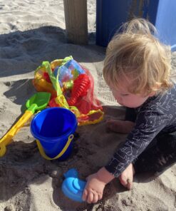 Click N' Play Beach Toys for Kids 3-10 - 18pc Sand Toys Including Sand Buckets for Kids with Sifter, Watering Can, Rake, 4 Hand Tools, 10 Sand Molds & Mesh Beach Toy Bag - Sandbox Toys for Toddlers 18 pc Beach set 30 C175vr5FDDS