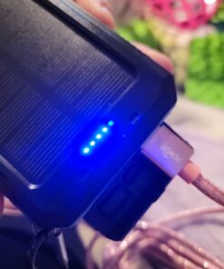 ERRBBIC Solar Power Bank Portable Charger 38800mah Waterproof Battery Backup Charger Solar Panel Charger with Dual LED Flashlights and Compass for All CellPhones, Tablets, and Electronic Devices Blue 1 Count (Pack of 1) 28 C17FWBISJRS