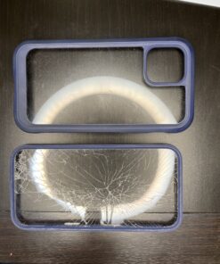 Miracase Glass Case for iPhone 12/ iPhone 12 Pro 6.1 inch (2020), Full-Body Clear Bumper Case with Built-in 9H Tempered Glass Screen Protector for iPhone 12/ iPhone 12 Pro,Dark Blue Dark Blue iPhone 12/12 Pro 6.1'' 34 C17WVGcQeVS