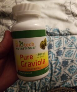 Biotech Nutritions Graviola 100% Pure Graviola 1300mg Per Servings 120 Capsules Per Bottle (Annona muricata) 120 Count (Pack of 1) 20 C17rO71oQCS
