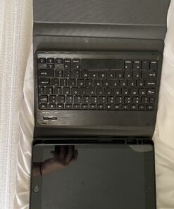 CHESONA Keyboard Case for iPad 9th Generation 2021 10.2 Inch, Detachable Wireless with Pencil Holder Stand Folio Keyboard Cover for New iPad 9th Gen/8th Gen/7th Gen 10.2", Black 9th/8th/7th -Black 49 C199R8jVFQS