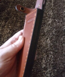 Hori Hori Garden Knife with Diamond Sharpening Rod, Thickest Leather Sheath and Extra Sharp Blade - in Gift Box. Leather Sheath with Rod 56 C19c96ccK8S