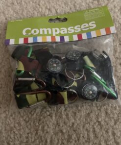 Camouflage Army Belt Clip Toy Compass Carabiner Keychains - Party Apparel Accessories - 12 Pieces 8 C19csCzhfS