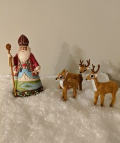 Enesco JS HWC Fig Swiss Santa Figurine, Red 5 C19el2 ELS