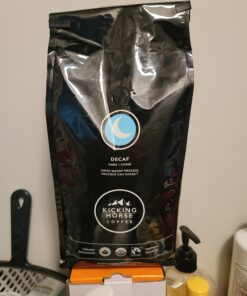 Kicking Horse Coffee, Decaf, Swiss Water Process, Dark Roast, Whole Bean, 2.2 Pound - Certified Organic, Fairtrade, Kosher Coffee, 35.2 Ounce, Decaf - Dark Roast 2.2 Pound (Pack of 1) 45 C19ldQIvfrS