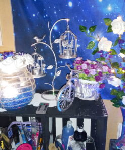 Louis Garden Nostalgic Bicycle Artificial Flower Decor Plant Stand (Purple) Purple 36 C1AC711A KS