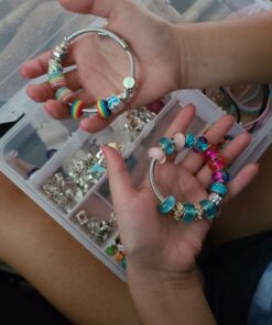 klmars Charm Bracelet Making Kit,Jewelry Making Supplies Beads,Unicorn/Mermaid Crafts Gifts Set for Girls Teens Age 5-12 55 C1ADrZL5dS