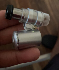 Grow Room Microscope - 60x Handheld Mini Pocket LED Loupe Magnifier - Blue or White Light - 32 C1AQKyxLXdS