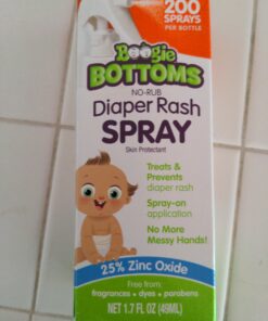 Diaper Rash Cream Spray by Boogie Bottoms, Travel Friendly No-Rub Touch Free Application for Sensitive Skin, from The Maker of Boogie Wipes, Over 200 Sprays per Bottle, 1.7 oz 35 C1AbLNhoOrS