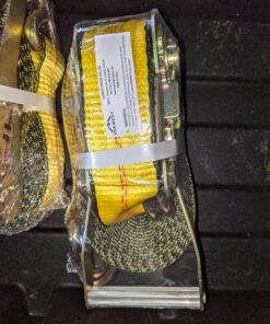 Everest Premium Ratchet Tie Down – 1 PK – 2 IN – 27 FT – 3333 LBS Working Load – 10000 LBS Break Strength – Double J Hook – Cargo Straps Perfect for Moving Appliances, Lawn Equipment and Motorcycles 33 C1BLxCRTJoS