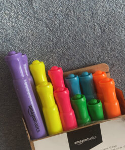 Amazon Basics Tank Style Highlighters - Chisel Tip, Assorted Colors, 12-Pack 27 C1BMxMRL0S