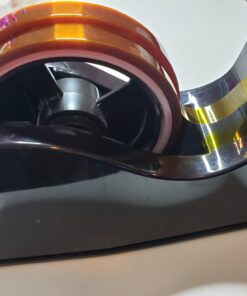 Desktop Tape Dispenser Adhesive Roll Holder (Fits 1" & 3" Core) with Weighted Nonskid Base Black plastic 57 C1D097OexiS