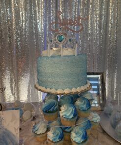 YestBuy 4 Tier Round Acrylic Cupcake Stand with Base, Premium Cupcake Holder, Acrylic Cupcake Tower Display Cady Bar Party Décor – Display for Pastry (4" Between 2 Layers with Base) 4 Tier Round with BASE ( 4" between 2 layers) 30 C1DZ3wnX4gS