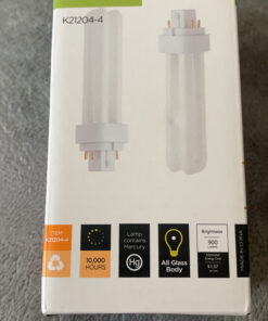 KOR (Pack of 4) 13 Watt Double Tube - G24Q-1 (4 Pin) Base - 5000K Bright White - CFL Light Bulb. 13w - 5000k (Bright White) 16 C1ENU2mPCXS