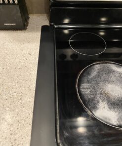 Stove Counter Gap Cover - Flexible Easy Clean Heat Resistant Wide & Long Gap Cap Fillers, Seals Spills Between Appliances, Furniture, Stovetop, Oven, Washer & Dryer, Set of 2 (Black, 21 Inches) 21'', Black 44 C1EXgBzVQS