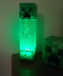 Minecraft Creeper Glitter Motion Light | 12-Inch LED Mood Light Battery Lamp 18 C1FGmyJkXS