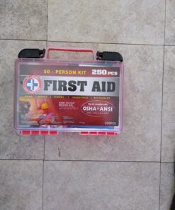 Be Smart Get Prepared First Aid Kit, 250 Piece. Exceeds OSHA ANSI Standards for Office, Home, Car, School, Emergency, Survival, Camping, Hunting, & Sports. FSA HSA 24 C1GH4gVfJDS