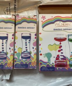 YUE Action Liquid Timer 2 Pack/Liquid Motion Bubbler Timer for Calming Sensory Toys, Autism Toys,Fidget Toy, Children Activity, Desk Toys,Novelty Gifts, Assorted Colors (Green+Red Set) Green+red Set 18 C1GLgr1eNYS