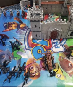 DIY Castle Building The Medieval Times Middle Ages Military Plastic Fort Model Kit Set with Figures Soldier Knight Simulated Siege War of Attack 33 C1H866Bj2HS