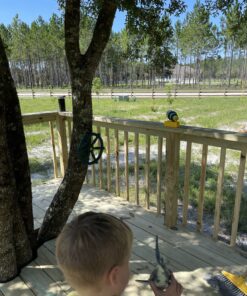 Jungle Gym Kingdom Playground Accessories - Pirate Ship Wheel for Kids Outdoor Playhouse, Treehouse, Backyard Playset Or Swingset - Wooden Attachments Parts (Green) Green Wheel 33 C1HRdJ9k8KS