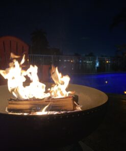 Sunnydaze 30-Inch Fire Pit Bowl with Spark Screen, Fireplace Poker, and Metal Grate - Black High-Temperature Paint Finish 39 C1HTCr3IfnS