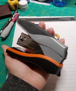 Swingline Stapler, 40 Sheet Capacity, Optima 40, Jam Free, Reduced Effort, Compact, Soft Grip, Metal, Orange, Silver and Black (87842) Pack of 1 Compact Size 28 C1HwMgi YBS