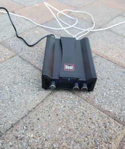 Dual Electronics DBTMA100 Black Micro 2 Channel Class-D Amplifier | 3.5 mm AUX Input | Stereo RCA Outputs | 100 Watts Peak Power | Up to 100ft of Wireless Bluetooth Range Bluetooth Amplifier 45 C1HzyG5EfTS