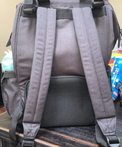 Hap Tim Diaper Bag Backpack,Large Capacity Travel Back Pack Maternity Baby Nappy Changing Bags, Double Compartments with Stroller Straps,Waterproof,Black (US7340-DG) Dark Grey 54 C1IHY0t7kjS