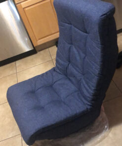 Amazon Basics Swivel Foam Lounge Chair - with Headrest, Adjustable, Denim, Blue, 26.3D x 23.5W x 13.7H in Chair with headrest 43 C1IZsBX8IgS