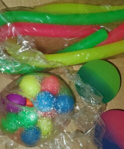 Jalousie 24 PCs Sensory Toy Fidget Stress Relief Toy for Adults and Kids - Conform to ASTM Toy Standard Value Bundle - Include Squeeze Balls Stretchy Strings Squishy Toy Puzzle Rubber Stringy Ball 5 C1Ig9YhWIRS