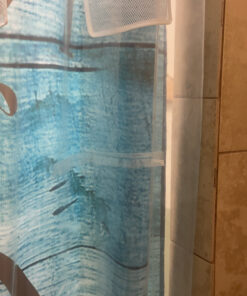 Zenna Home Waterproof PEVA Shower Curtain or Shower Liner with 9 Mesh Storage Pockets, 70" x 72", Bathroom Organizer, Clear Clear Liner 29 C1JK9GDGTpS