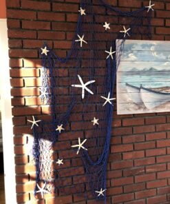 Bilipala Decorative Fish Netting, Fishing Net Decor, Ocean Pirate Beach Theme Party Decorations, Mediterranean Decor, Blue 19 C1KKmA7y9ES