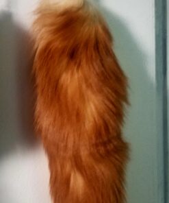 Fosrion Fluffy White Gray Arctic Fox Tail Fur Halloween Cosplay Alopex Lagopus KeyChain 34 C1LFQ1Re0nS