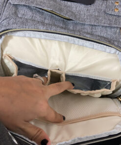 Mokaloo Diaper Bag Backpack, Large Baby Bag, Multi-functional Travel Back Pack, Anti-Water Maternity Nappy Bag Changing Bags (Light Grey) Light Grey 42 C1LbTcHlfVS