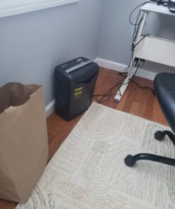 Amazon Basics 6 Sheet Cross Cut Paper and Credit Card Home Office Shredder with 3.8 Gallon Bin, Black 44 C1LsQ95LZCS