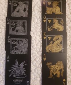 Mythical Creatures - Black Silver & Gold Edition Playing Cards by Gent Supply 50 C1LuS5a6VtS