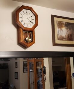 Seiko Light Oak Traditional Schoolhouse Wall Clock with Chime & Pendulum 28 C1M0B3eATSS 2