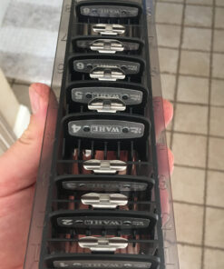 Wahl Professional Premium Black Cutting Guides #3171-500 - 1/8" to 1" - Fits All Full Size Wahl Clippers (Excludes Detachable Blade Clippers) 8 Pack 55 C1MM jVK1 S