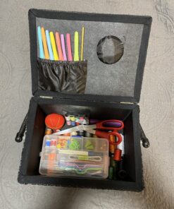 SINGER 07281 Vintage Sewing Basket with Sewing Kit Accessories, 10.5" long x 8" wide x 6" high. 50 C1MRHdDKUyS