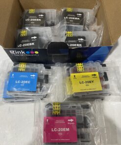 E-Z Ink (TM Compatible Ink Cartridge Replacement for Brother LC20E XXL for use with MFC-J985DW, MFC-J775DW, MFC-J5920DW, MFC-J985DWXL, MFC-J775DWXL(4 Black, 2 Cyan, 2 Magenta, 2 Yellow, 10 Pack) 25 C1NBvXBmS