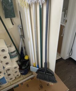 Berry Ave Broom Holder & Wall Mount Garden Tool Organizer - Home Laundry Room, Kitchen, Closet, Shed, Garage Organization and Storage Utility Rack - 5 Slots & 6 Hooks -Rake, Shovel, Mop Hanger (Black) 1 Pack Black 37 C1NEOKzhFGS 1