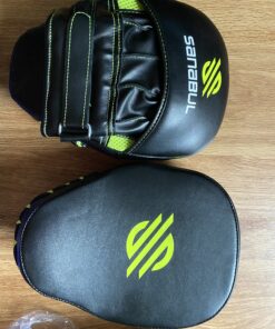 Sanabul Essential Curved Punching Mitts for Boxing and MMA | Ultimate Boxing Mitts & Pads Training Gear for Athletes | High-Performance Focus Mitts Muay Thai Pads for Sparring & Training Boxing Pads Black/Green 14 C1Nx3WAhmfS 1