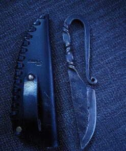Toferner Medieval Celtic knife- black- Hand Forged Knife- Sports- Hand Made Genuine Leather Case- Hardened Blade - Vintage– Art Collection- Antiquity- Great Gift Idea 24 C1PLfGSl2yS